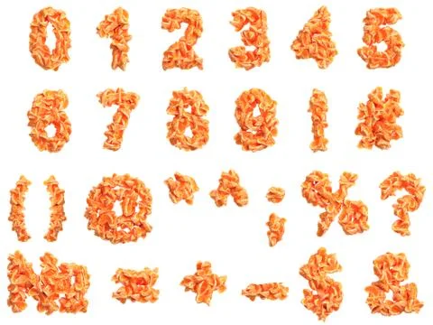 Mandarin digits on white background Stock Illustration