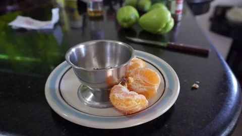 Mandarin fruit snack Stock Footage 71567363