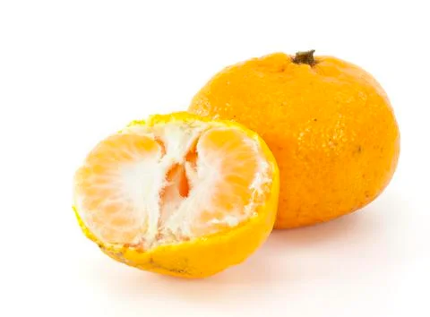 Mandarin isolated on white background Stock Photos