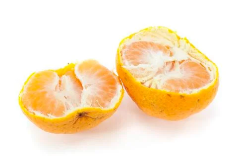Mandarin isolated on white background Stock Photos