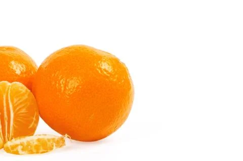 Mandarin isolated on white background Stock Photos