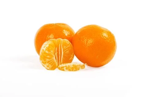 Mandarin isolated on white background Stock Photos