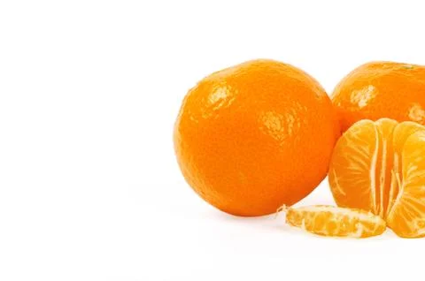 Mandarin isolated on white background Stock Photos