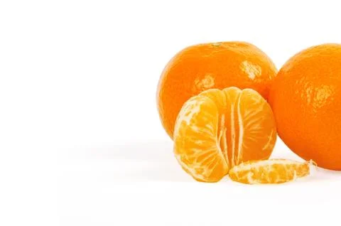 Mandarin isolated on white background Stock Photos