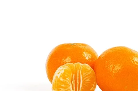Mandarin isolated on white background Stock Photos