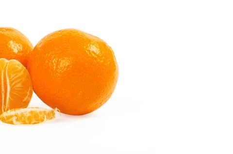 Mandarin isolated on white background Stock Photos