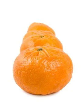 Mandarin isolated on a white Stock Photos