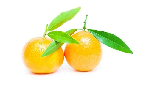 Mandarin isolated on white Foto stock