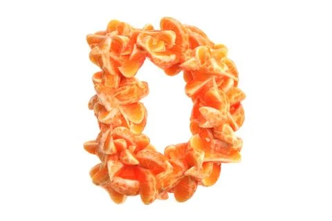 Mandarin letter D on white background Ilustração Stock