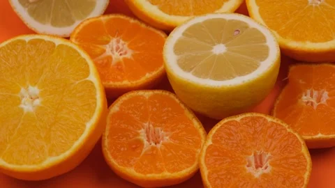 Mandarin orange background Stock Footage 261822448