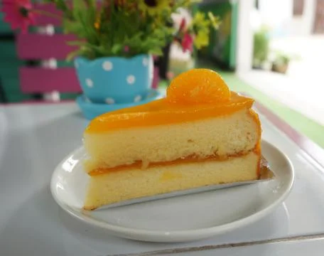 Mandarin orange cake Stock Photos