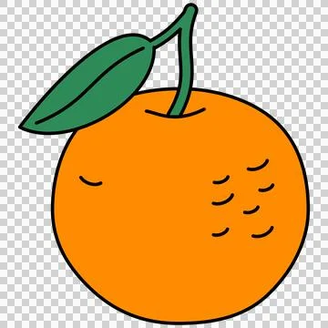 Mandarin orange fruit Stock Illustration