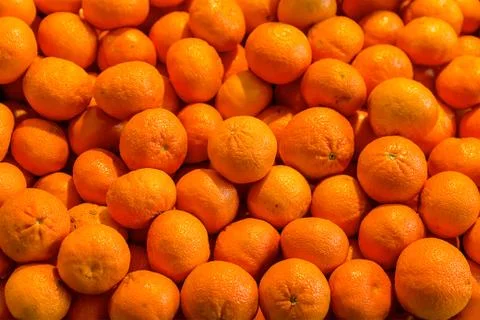 Mandarin orange juicy bright pattern source of vitamins base fresh cuts Stock Photos