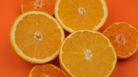 Mandarin orange rotate Stock Footage 261497108