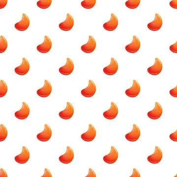 Mandarin orange segments creating seamless fruit pattern design Illustrazione stock