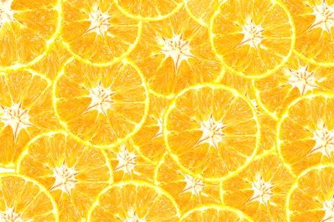 Mandarin orange slice pattern Stock Photos