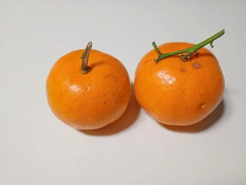 Mandarin oranges on a white background Stock Photos