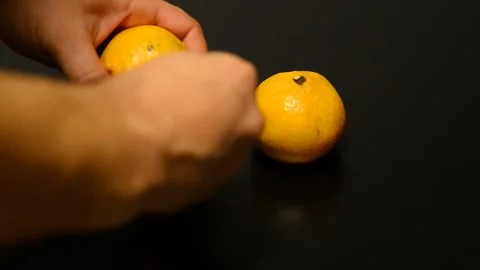 Mandarin peel Stock Footage 323236535