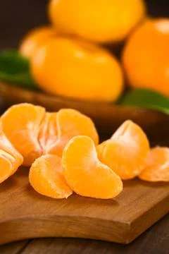 Mandarin segments Stock Photos