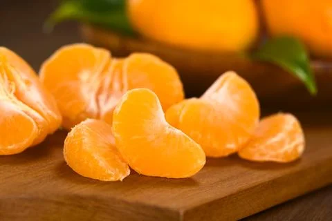 Mandarin segments Stock Photos
