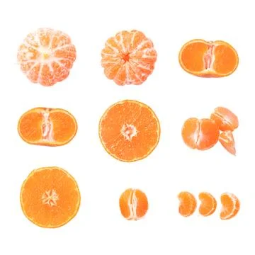 Mandarin set Stock Photos