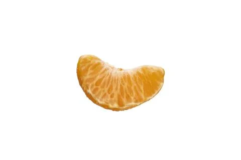 Mandarin slice isolated on a white background Foto stock