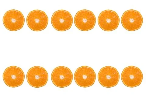 Mandarin slice on white background Foto stock