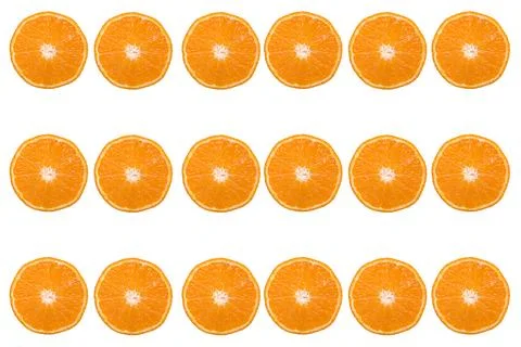 Mandarin slice on white background Stock Photos