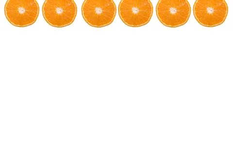 Mandarin slice on white background Stock Photos
