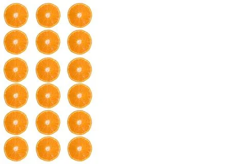 Mandarin slice on white background Stock Photos