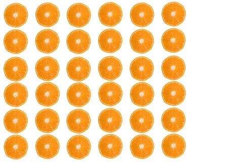 Mandarin slice on white background Stock Photos