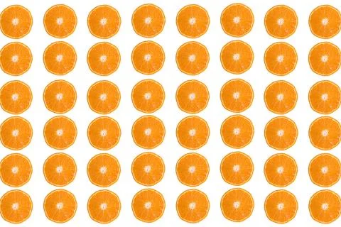 Mandarin slice on white background Stock Photos