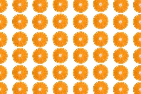 Mandarin slice on white background Stock Photos