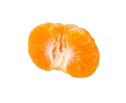 Mandarin slices on white Stock Photos