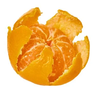 Mandarin white isolated background Stock Photos