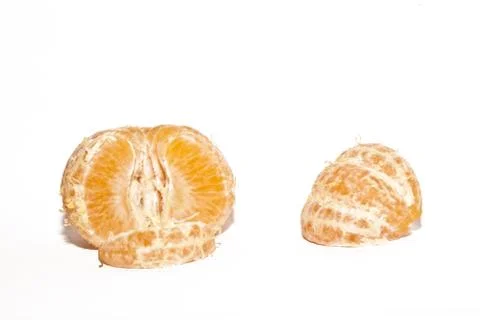 Mandarin on white Stock Photos