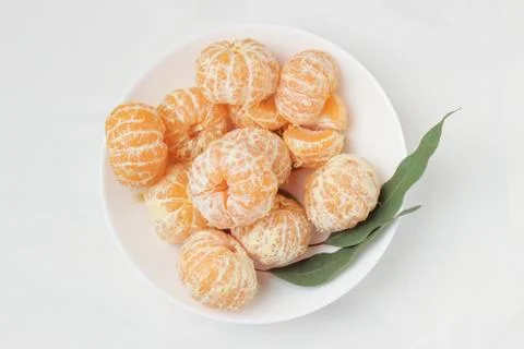 Mandarin on a white Stock Photos