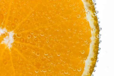 Mandarine with bubbles Stock Photos