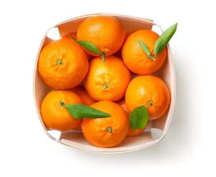 Mandarines Isolated on White Background Stock Photos