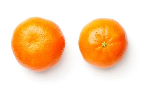 Mandarines Isolated On White Background Stock Photos