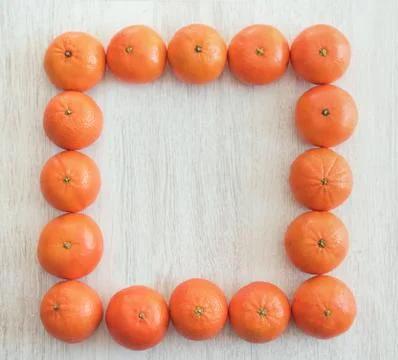 Mandarins are squared Stock Photos