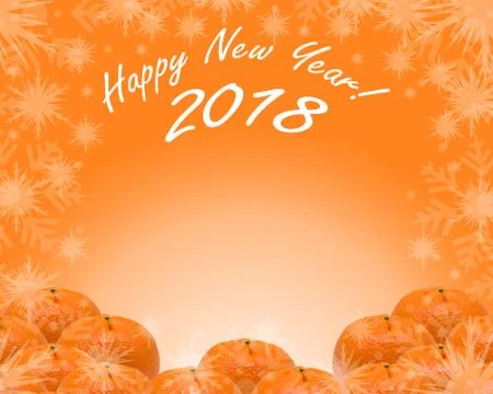 Mandarins on an orange background Foto stock