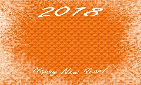 Mandarins on an orange background Stock Photos