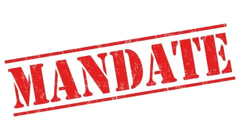 Mandate grunge rubber stamp Stock Illustration