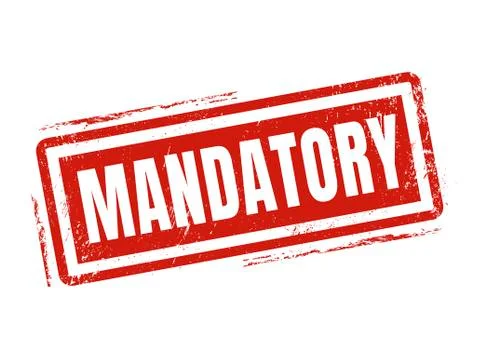 Mandatory red stamp style Stockillustratie