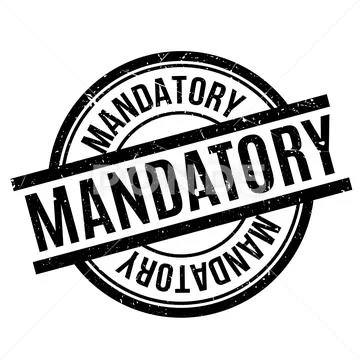 Mandatory rubber stamp Stock Illustration