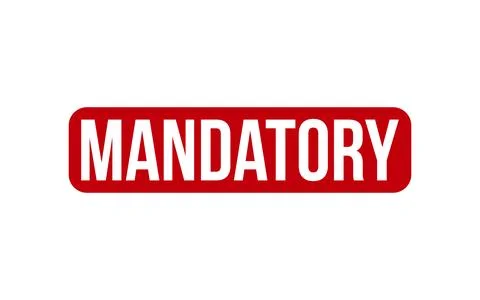 Mandatory Rubber Stamp Seal Vector Stock Illustration