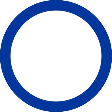 Mandatory shape sign. Stock Illustration