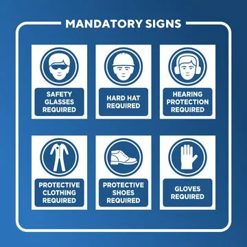 Mandatory signs Stock Illustration