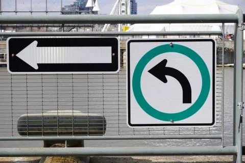 Mandatory to turn to the left direction Фото